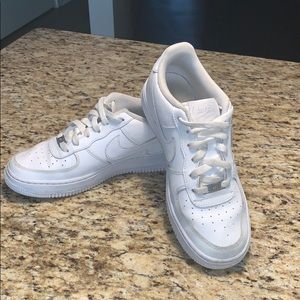 Nike white Air Force ones